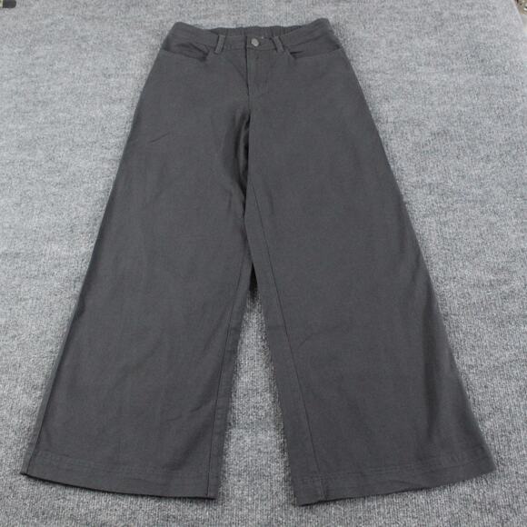 Pact Jeans Womens Small Organic Cotton Stretch Twill Denim Wide Leg Pants Gray - Picture 5 of 16